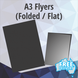 Flyers - A3 - 150gsm Gloss - Full Colour - Flat / Folded - 297x420mm